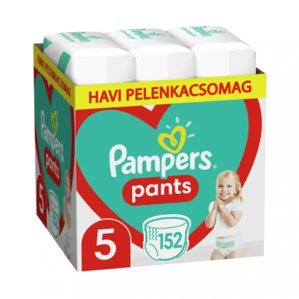 Pampers Pants bugyipelenka, Junior 5, 12-17 kg, HAVI PELENKACSOMAG 152 db - B000011 - szipercuccok.hu